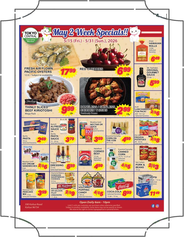 2 Week Special - May 15, 2026 - May 31, 2026