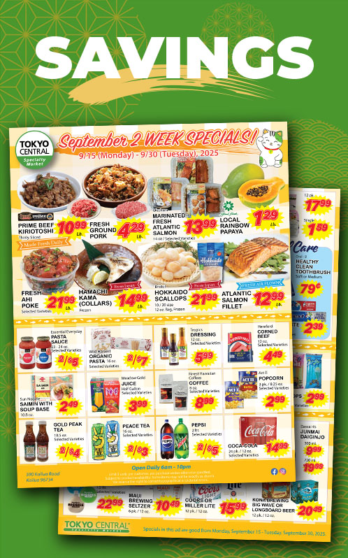 2 Week Special - Sep 15 - 30, 2025