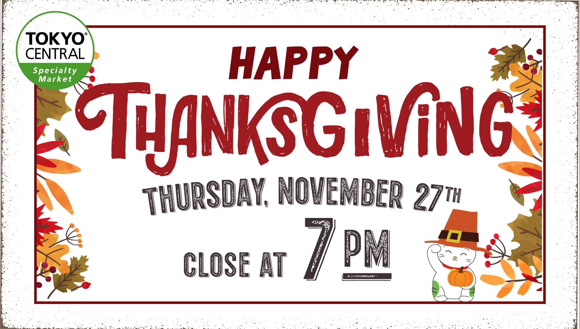 Thanksgiving Day Store Hour