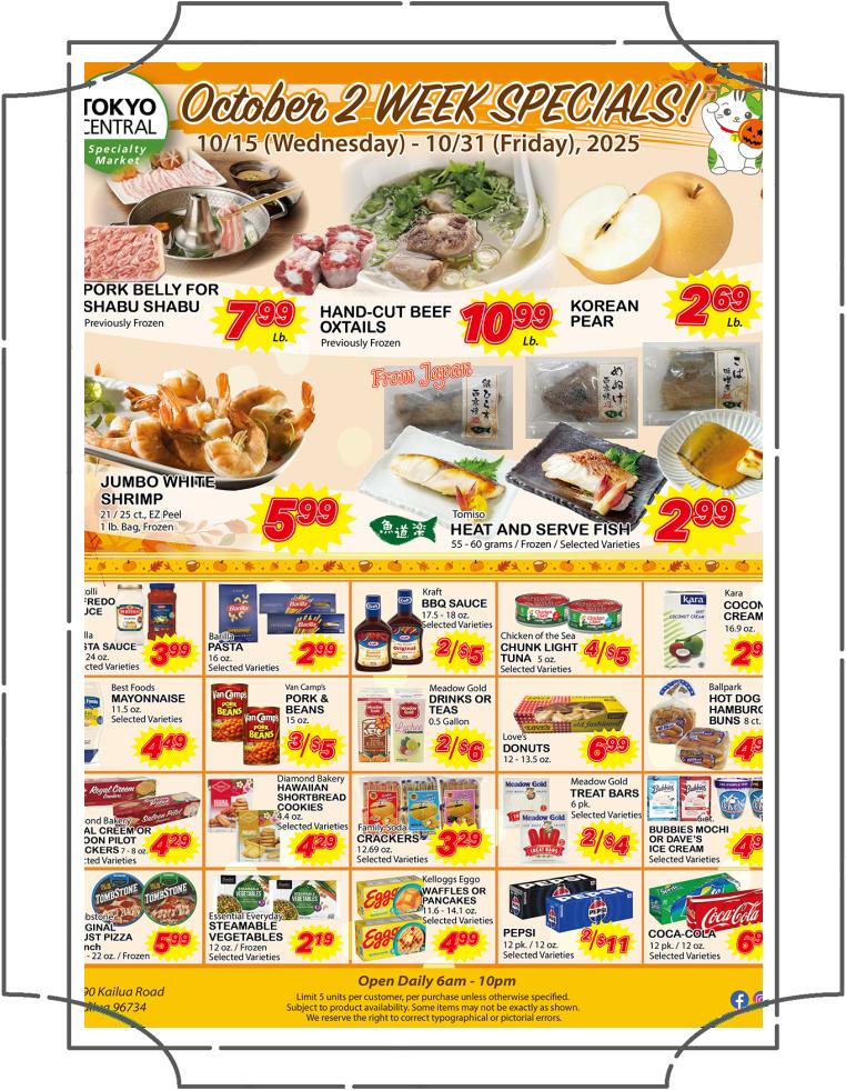 2 Week Special - October 15 - 31, 2025