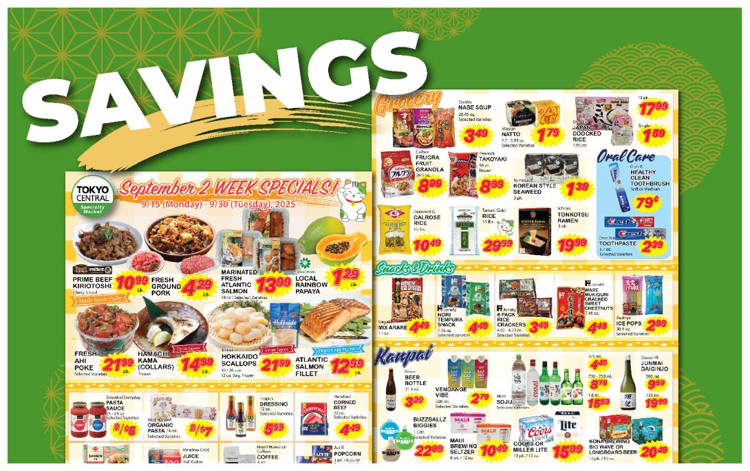 2 Week Special - Sep 15 - 30, 2025