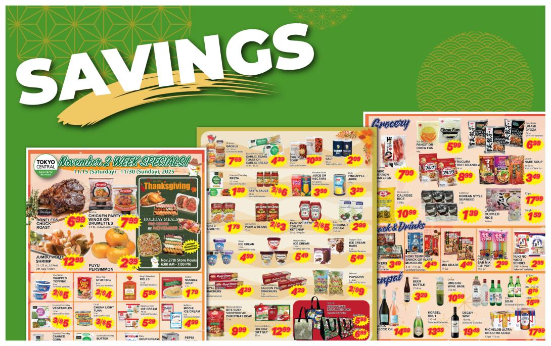 2 Week Special - Nov 15- 30, 2025