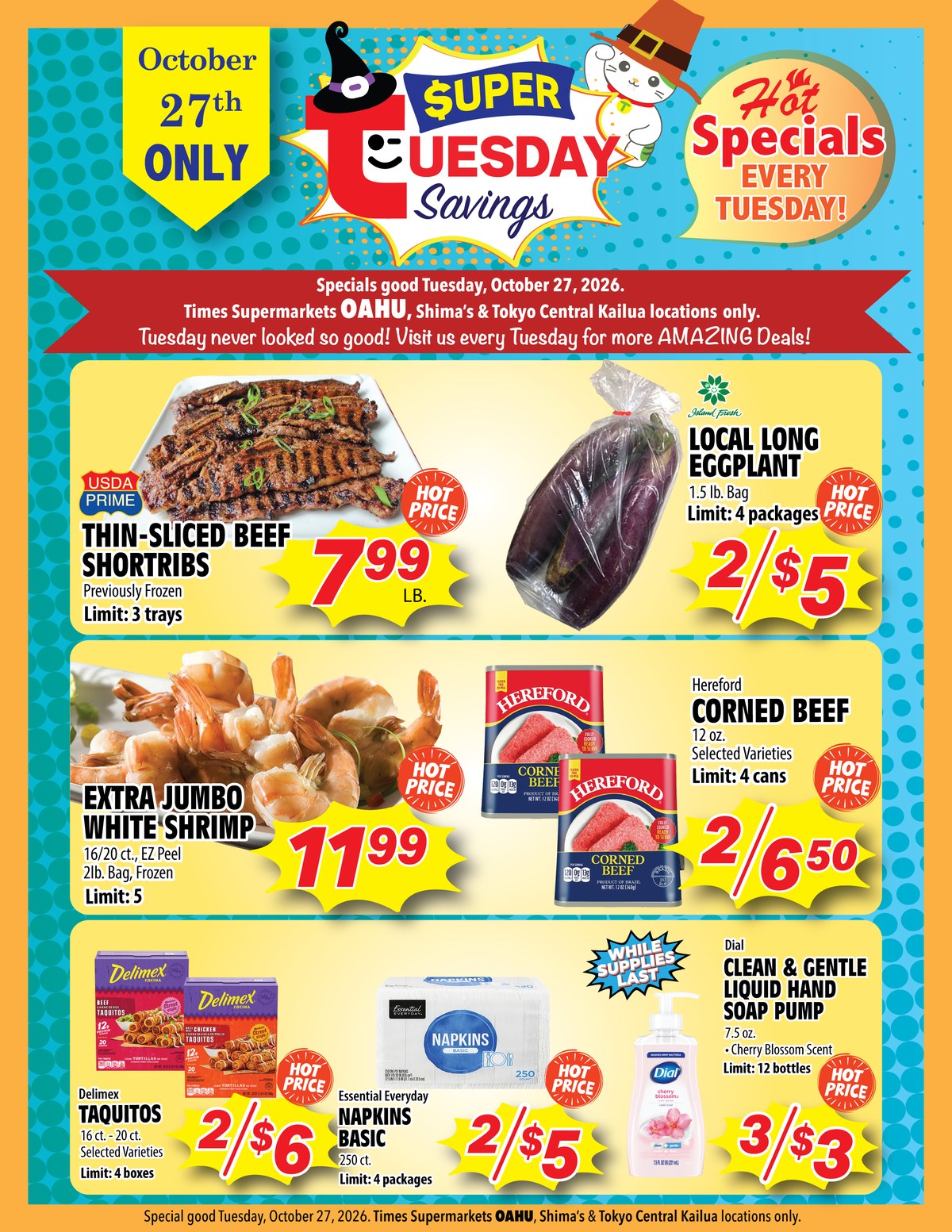 Super Tuesday Savings October 27, 2026