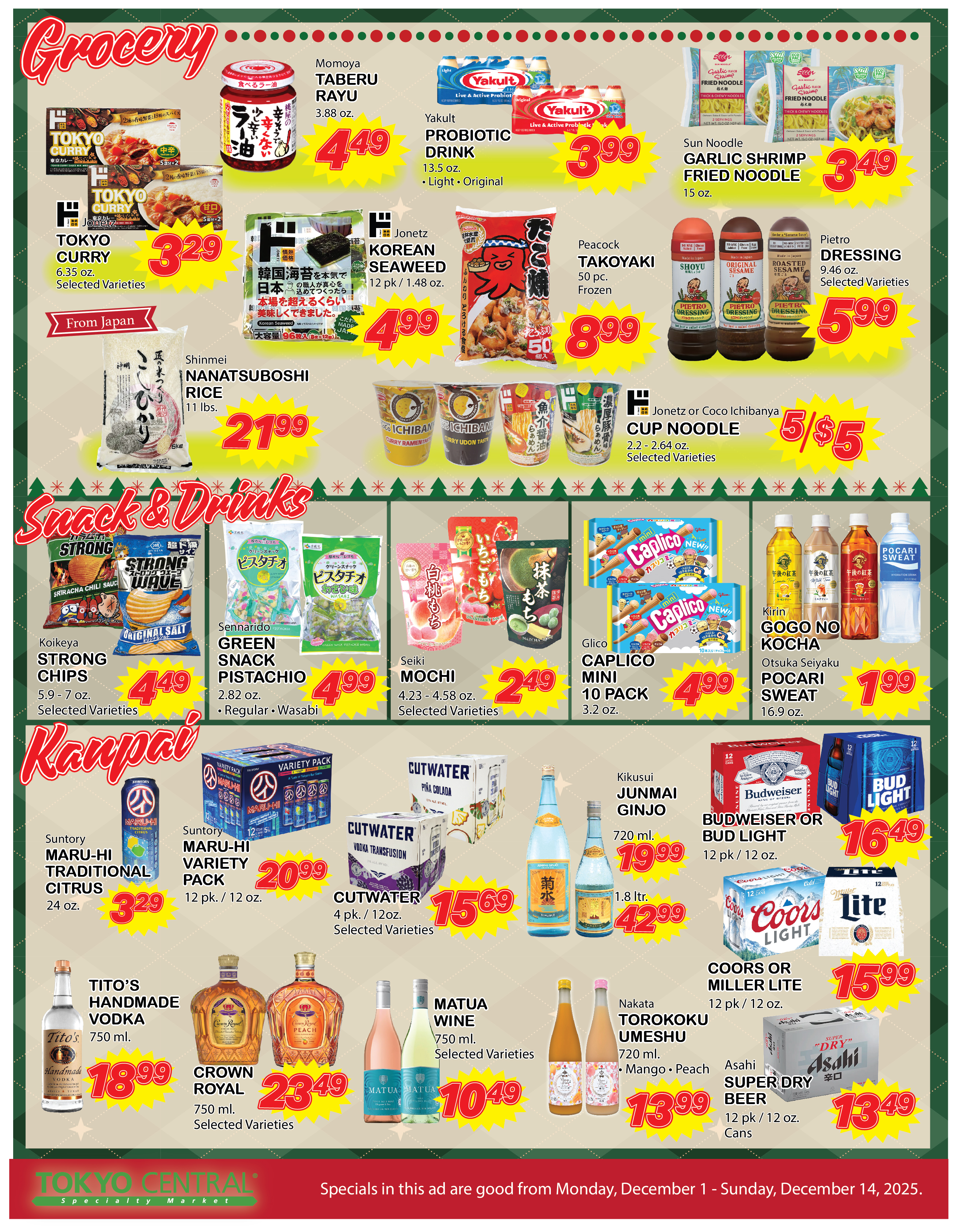 2 Week Special - December 1 - 14, 2025