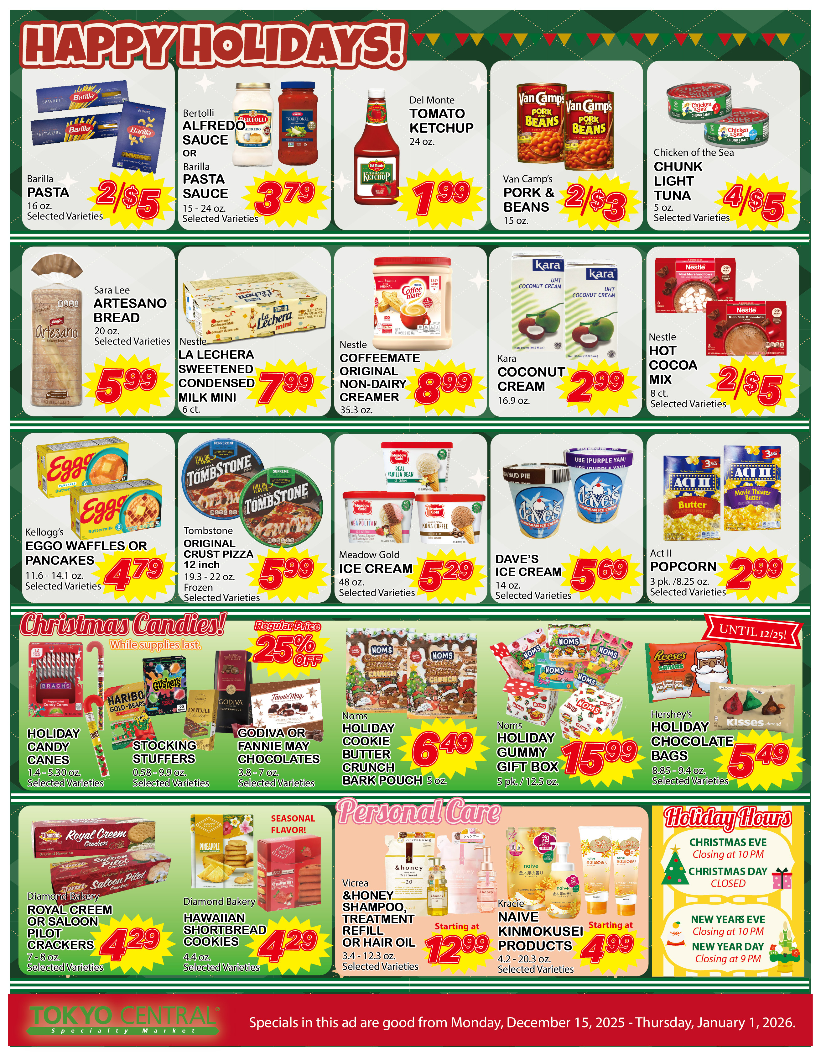 2 Week Special - December 15, 2025 - January 1, 2026