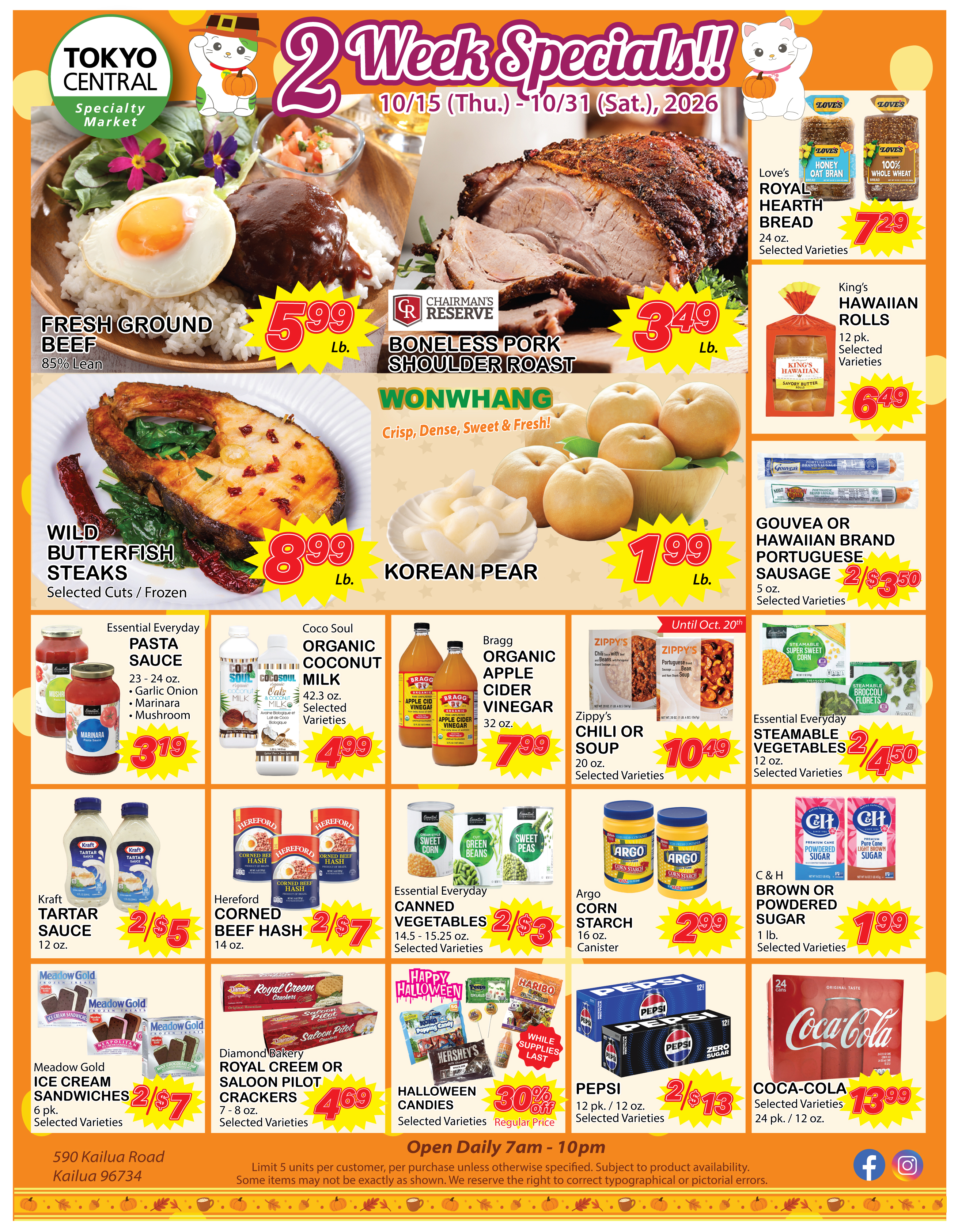 2 Week Special - October 15, 2026 - October 31, 2026