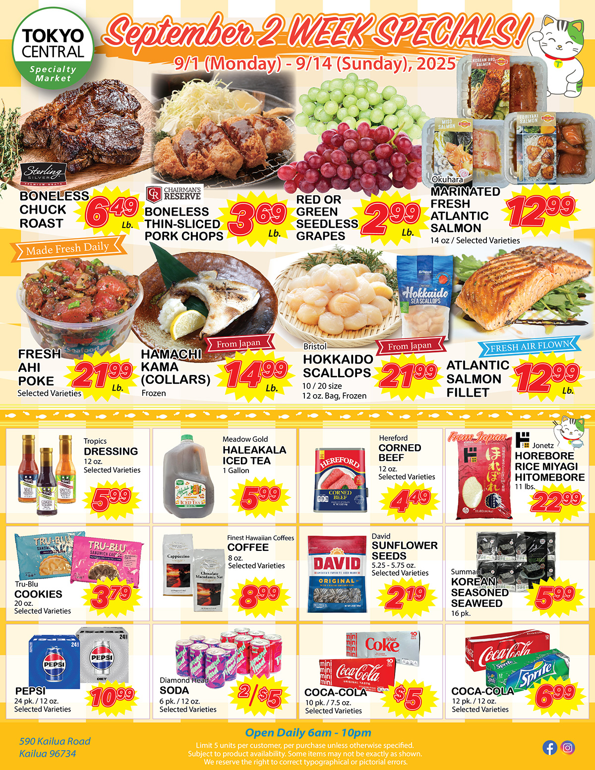 2 Week Special - September 01 - 14, 2025